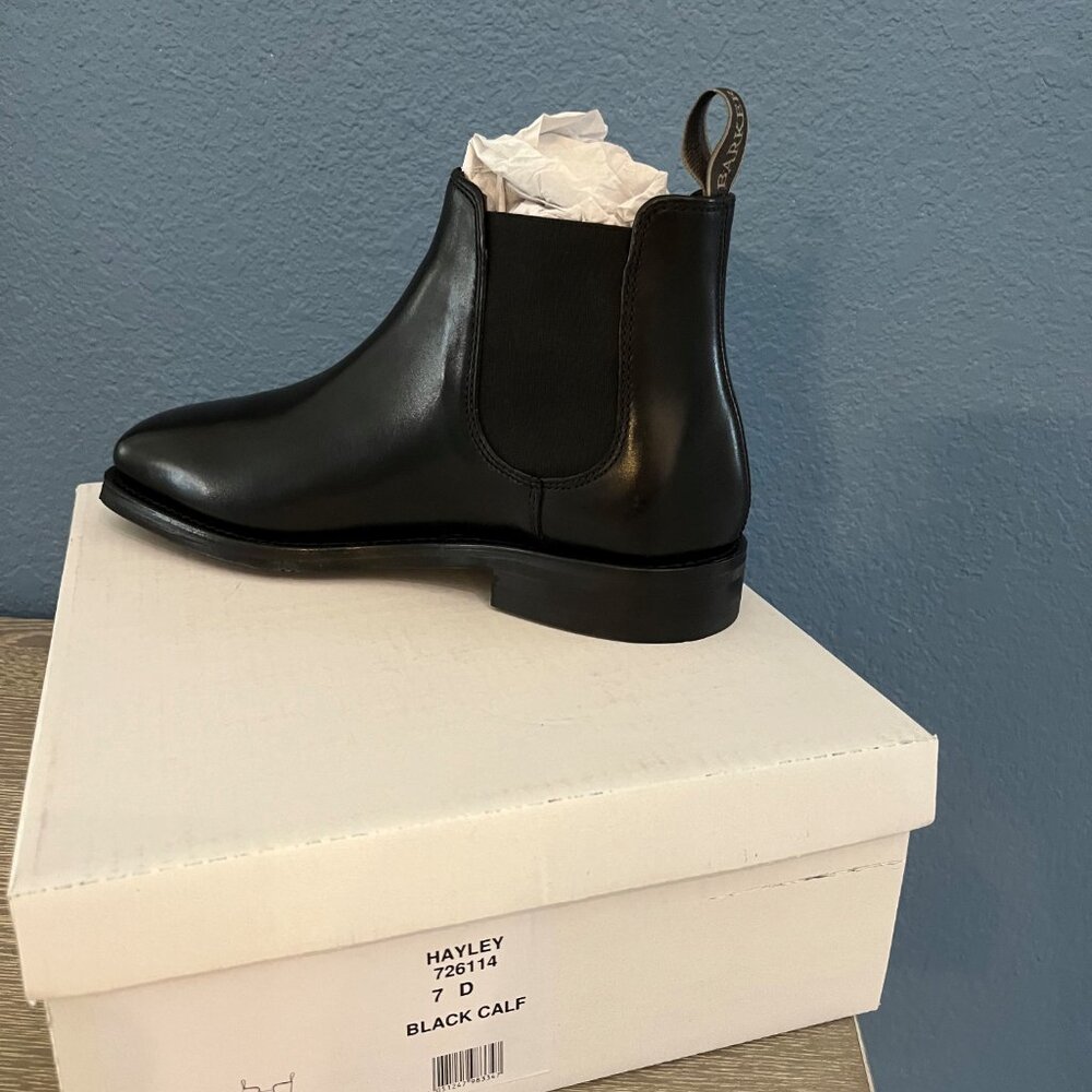 Barker UK Hayley Leather Black Bootie - Never Worn - Picture 2 of 4